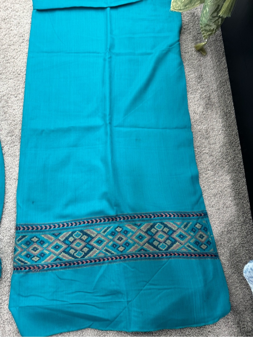 Turquoise Embroidered Three-Piece Set - Picture 3 of 6